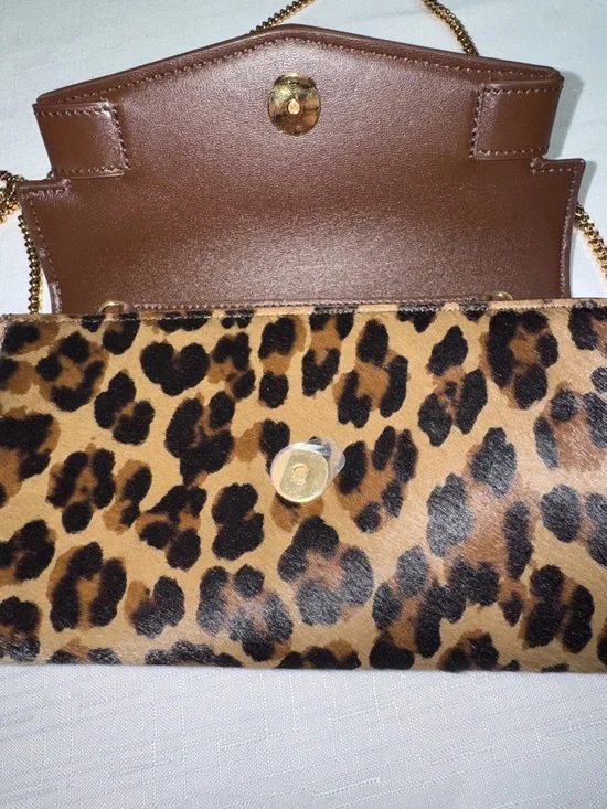 Versace Medusa '95 Leopard Wallet on gold chain 7" L x 1" W x 4" H. - Picture 12 of 14